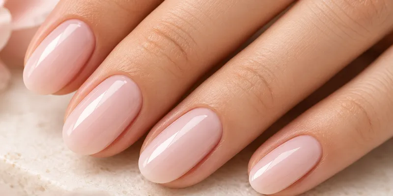 Professionelle Maniküre mit gepflegten rosa Nägeln bei D & A Nails in Geldern